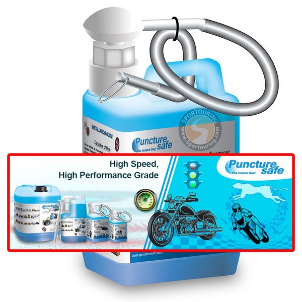 Puncturesafe 1ltr high performance Puncture Preventative for Motorcycles