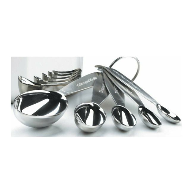 Cuisipro Silver Stainless Steel Measuring Cups and Spoon Set