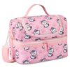 Kasgo Lunch Bag for Girls, Insulated Toddler Lunch Box Bag Dual Compartments Kids Cooler Bag with Detachable Adjustable Shoulder Strap for School Picnic, Pink Cat