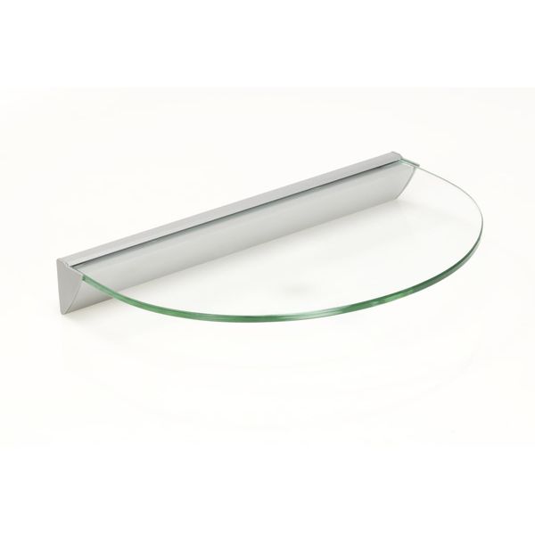12 in. Essentials Half Round Clear Glass Shelf Kit