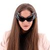 Black Fancy Dame Edna Style Sunglasses