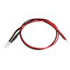 sourcing map 10Pcs 3mm Pre Wired LED, Red DC3-5V Clear Lens, Light Emitting Diodes