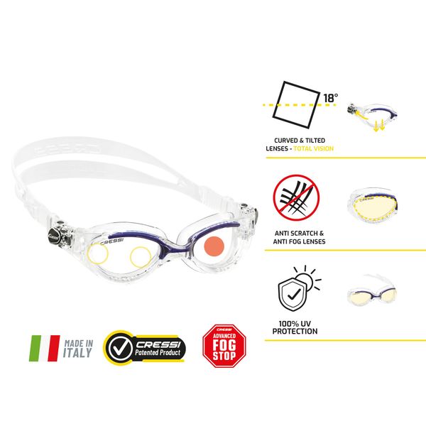CRESSI Flash Lady Googles Clear/Frame Clear Lilac