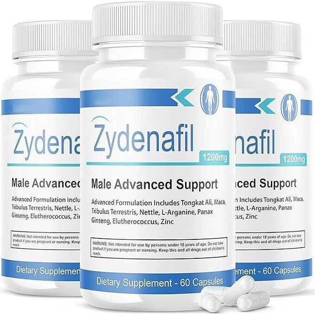 (3 Pack) Zydenafil Pills Supplement Advanced Formula Zydenafil - 180 Capsules