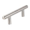 Solid 3-3/4-in (96 mm) Stainless Steel Cabinet Pulls in Satin Nickel 10-Pack