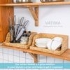 Water Hyacinth Storage Baskets with Large Open-Front for Kitchen, Decorative for