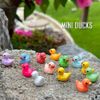 200 Pcs Mini Resin Ducks Tiny Ducks Miniature Duck Figures for Slime Charms DIY