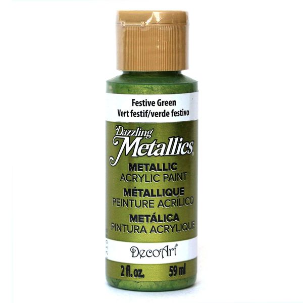 Deco Art Americana Acrylic Metallic Paint, Festive Green, 59 ml (Pack of 1)