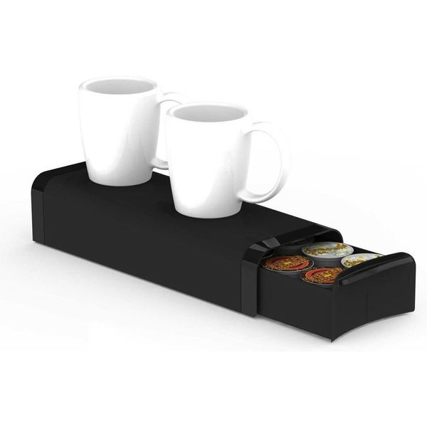 Mind Reader Coffee Pod Organizer 12-14 Single Cup Coffee Capsules Sliding Drawer