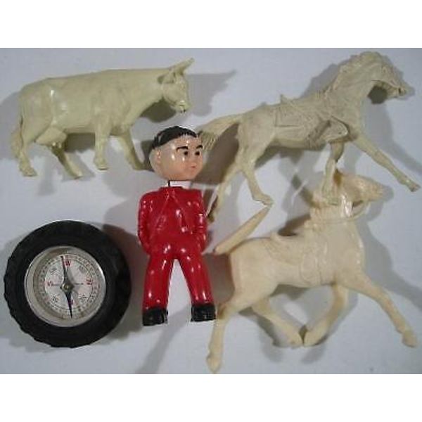 5 1950‘s Toys~Horse & Cow & Compass