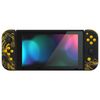 Custom DIY Replacement Case Shell for eXtremeRate Switch, Back Plate for Patterned Switch Consoles, Joycon Holder Handle Controller Housing for NS, Full Button Set Included [Golden Wave Pattern &