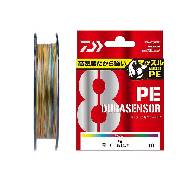 Daiwa PE Line UVF PE Dura Sensor X8 + Si2, No. 1.2, 328.1 yd (300 m), Multicolor