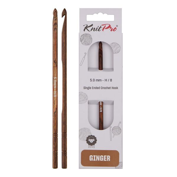 KnitPro Crochet Hook, Wood, Assorted, 5mm