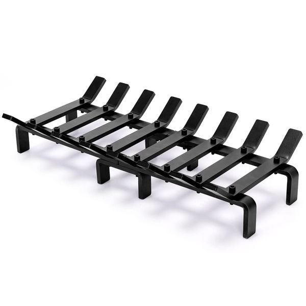 20" Fireplace Grate Wood Stove Grate Rack Stove Burning Rack Heavy Duty Solid...