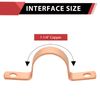 5-Pack EFIELD 1-1/4-Inch Copper Pipe Straps, Two-Hole Clamp Mount, Copper Made,(COPPER127)
