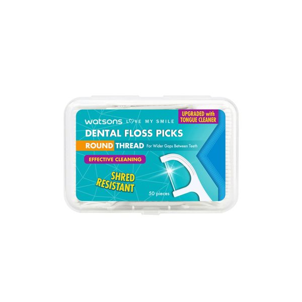 Flat Thread Dental Floss Picks Mint 50 Adet