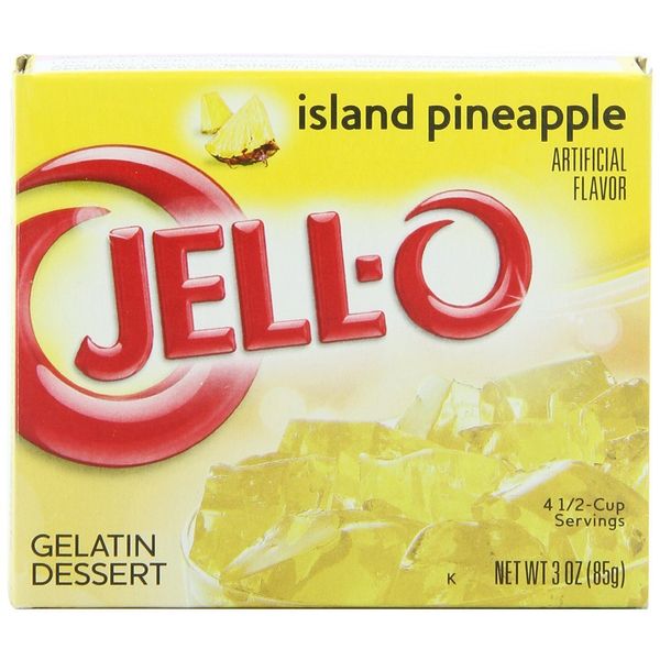 Jell-O Gelatin Dessert, Island Pineapple, 3-Ounce Boxes