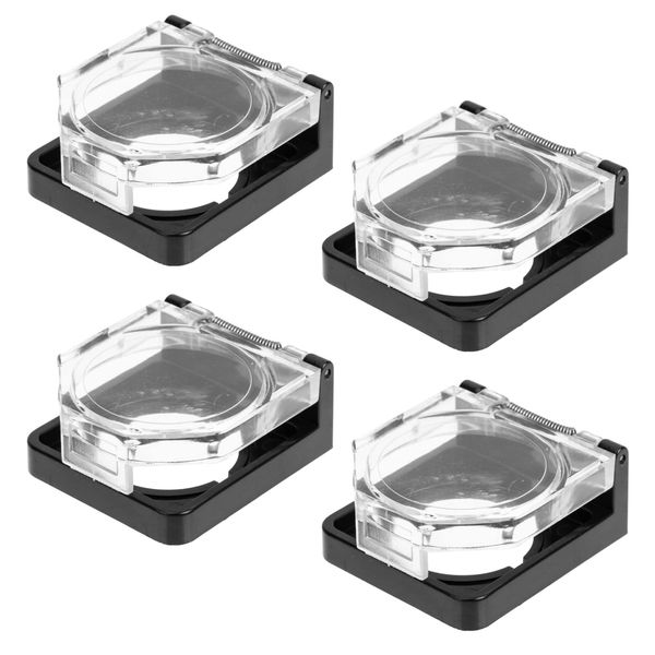Ipetboom Emergency Stop Button Cover-4 pcs Plastic Cover Protector, Toggle Push Button Lockout Cover, Add Protection