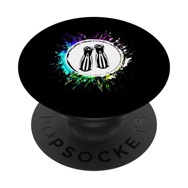 Diving Fins Symbol Colorful PopSockets Standard PopGrip