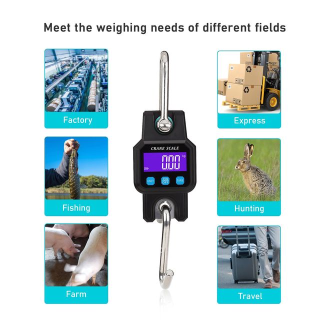 Heavy Duty Mini Crane Scale Farm Outdoor Meat Hanging Scale Weight Scale