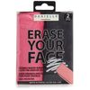ERASE YOUR FACE Re-usable Makeup Removing Cloth,Pink/Black,2 pack