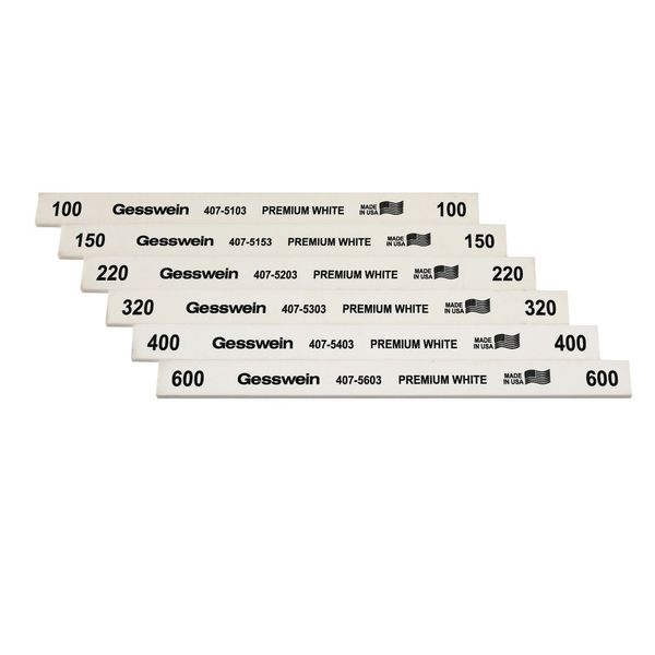 Gesswein Premium White All-Grit Set - 6 Pieces