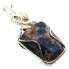 K2 Gemstone Silver Plated Wire Wrapped Pendant