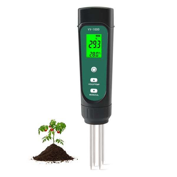 Slyfox 3 in 1 EC/Humidity/Temperature Soil Measuring Instrument, EC Measuring Instrument, Soil Moisture Meter, Soil Inspection, Agriculture, Gardening, Home Garden, Indoor and Outdoor Use, Japanese Instruction Manual (English Language Not Guaranteed)