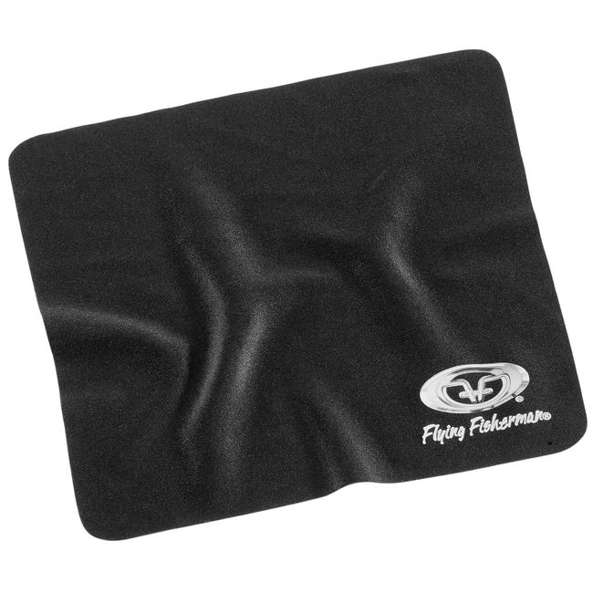 Flying Fisherman Microfiber Lens Cleaning Cloth (Black), 6 x 7-Inch