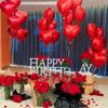 20PCS 46CM Heart Balloons Heart Foil Balloons Mylar Heart Balloons Metallic Aluminum Balloons Romantic Party Decor Balloons for Valentines Day Birthday Wedding Bridal Decor (red)