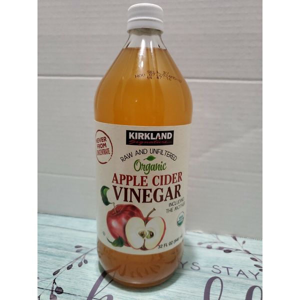 Kirkland Organic Raw Unfiltered Apple Cider Vinegar With The Mother 32 Fl Oz