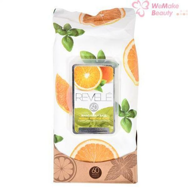 Revele Mandarin & Basil Makeup Remover Wipes 60 Sheets New In Box