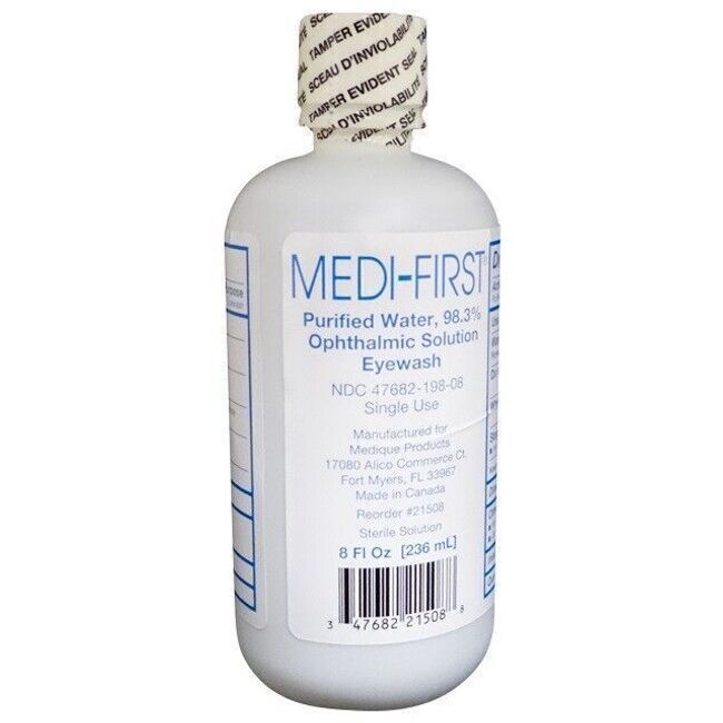 Medi-First Eyewash, 98.3% Purified Solution 8 Oz 1 Bottle - MS55780