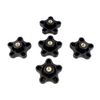 DCT 5 Star Knobs 5/16in-18 Internal Threaded Knob Clamping Knob Jig Knobs – T Knob Plastic Knobs, Threaded Knobs 5-Pack