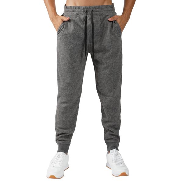 90 Degree Men's Jogger Pants with Drawstring - Heather Grey / S