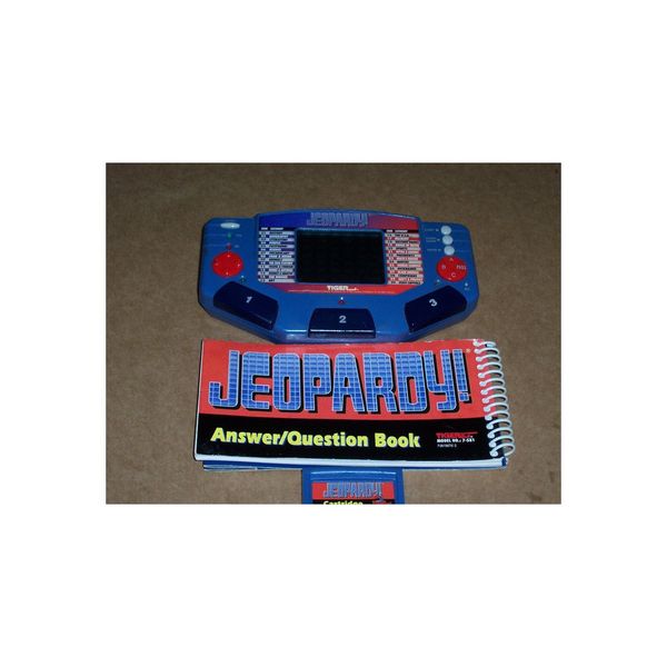 Tiger Jeopardy Handheld Electronic Arcade Game with Book and Cartridge