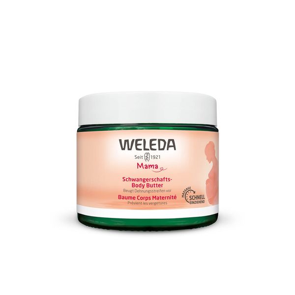 Weleda Mothers Body Butter, 5.1 fl oz (150 ml), Moisturizing Cream, Tummy Care, Pregnancy, Postpartum Skin Tightening, Soft Floral Scent, Naturally Derived Ingredients, Organic