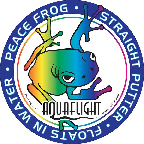 AquaFlight Peace Frog Disc Golf Putter/Approach (Floats in Water!)