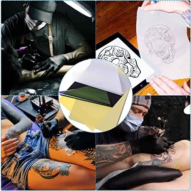 30PCS Tattoo Skin Practice with Transfer Paper, Tattoo Fake Skin