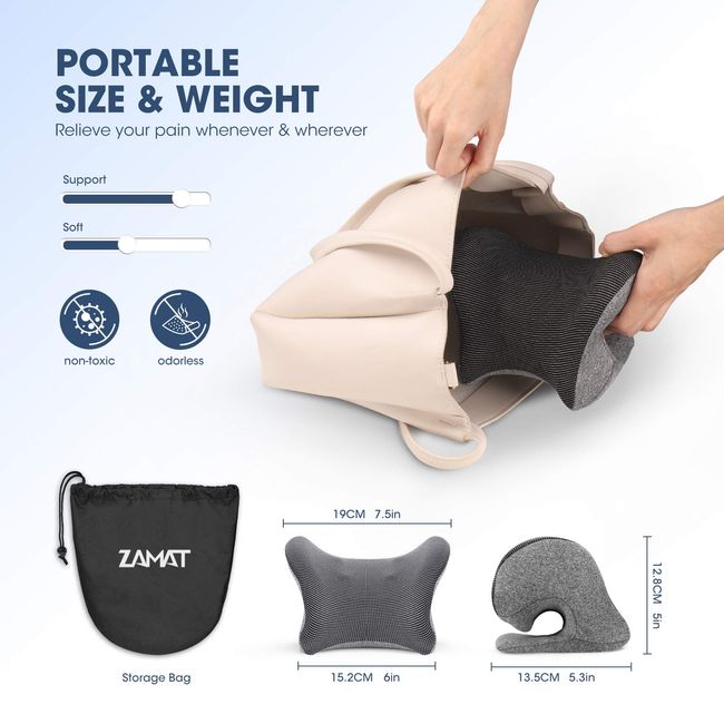 Neck and Shoulder Relaxer, Cervical Traction Device for TMJ Pain Relief and  Cervical Spine Alignment, Chiropractic Pillow Neck Stretcher