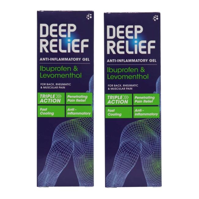 Deep Relief Gel │ Anti Inflammatory Gel Effective for Pain Relief │ Rheumatic Pain │ Back Pain Relief │ Muscle Pain Relief │30g (Pack of 2)