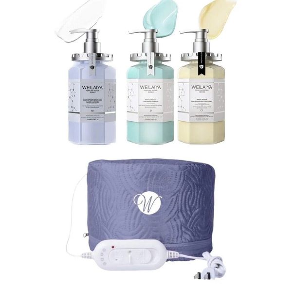 Weilaiya Truffle Shampoo Set+Hair Mask+Electric Heating Cap+FREE PRIORITY SHIP