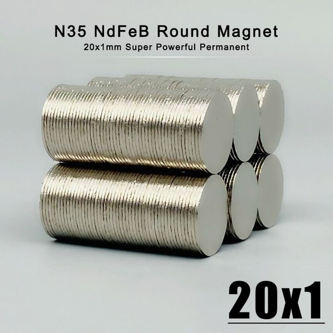 100Pcs Neodymium Magnets Round Disc N35 Super Strong Rare Earth