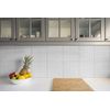 Tile Stickers Set Kitchen Bathroom Splashback Peel and Stick  White herringbone