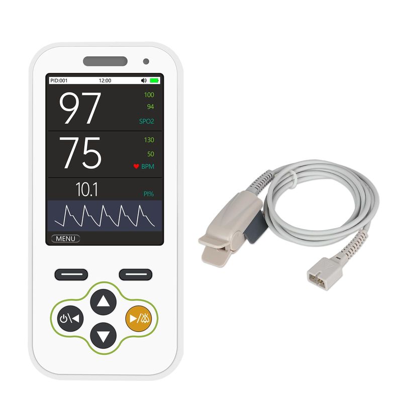 Handheld Pulse Oximeter with Real-Time Alarm -Continuous Adult Finger ...