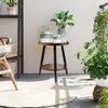 Small round Side Table, 2-Tier Mid Century Modern Side Table, round End Table Sm