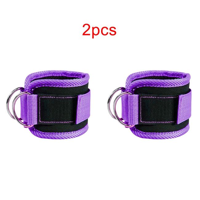 2pcs Cable Ankle Straps D-Ring Ankle Cuffs Adjustable Gym Glutes Legs  Strength Workout Accessories Foot