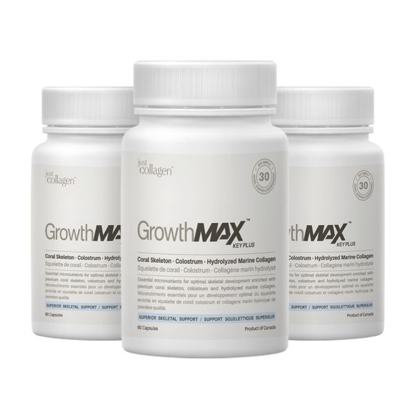 Growth Max Key Plus Growing Healthy Growing Nutrition Products for Children, Teens and Adults 90 Capsules 1 Bottle