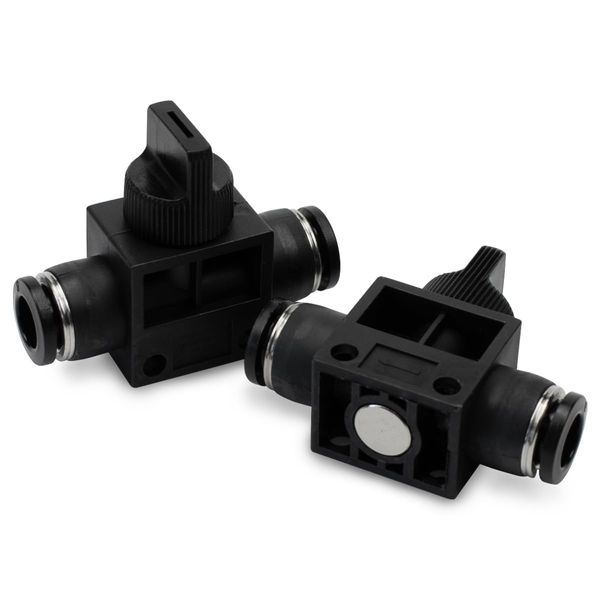 Bwintech 2 Pcs 4mm Tubing OD Air Flow Control Ball Valve Push to Connect Straight Pneumatic Union Fitting