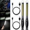 2PCS COB LED Work Light Rechargeable Car Garage Mechanic Torch Flashlight Lamp